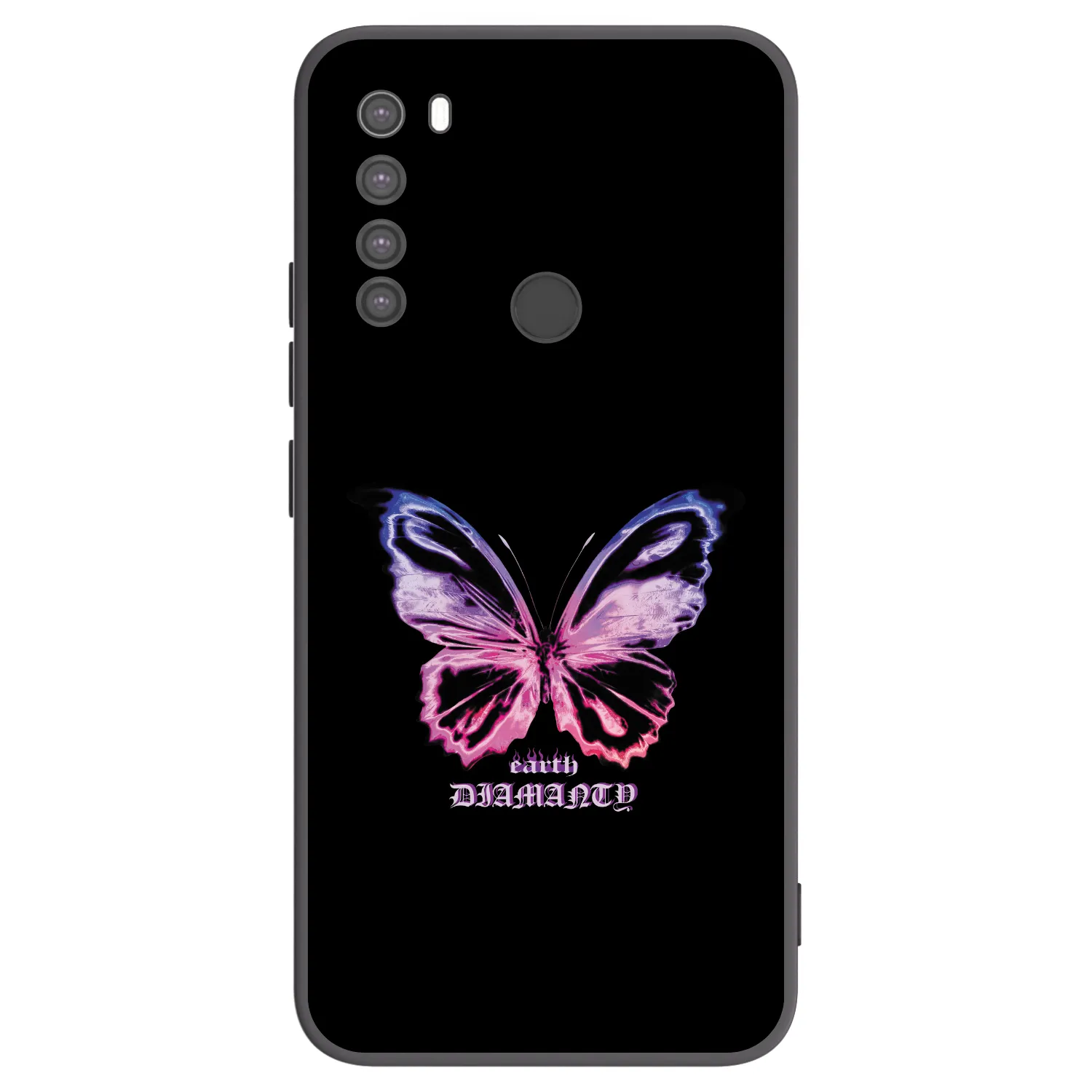 Picasee silikonski črni ovitek za Xiaomi Redmi Note 8 - Diamanty Purple