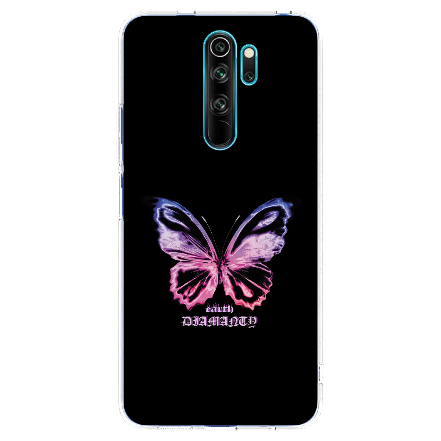 Picasee silikonski prozorni ovitek za Xiaomi Redmi Note 8 Pro - Diamanty Purple