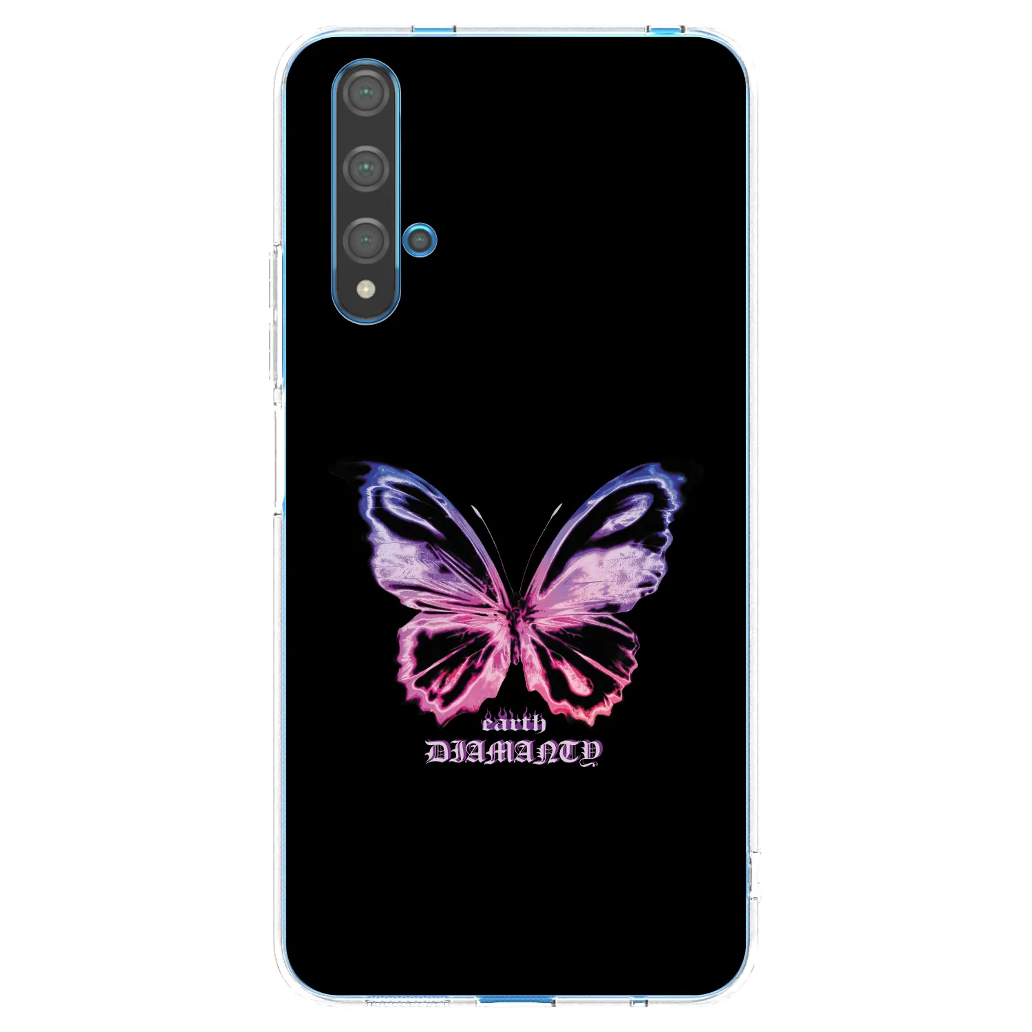 Picasee silikonski prozorni ovitek za Huawei Nova 5T - Diamanty Purple
