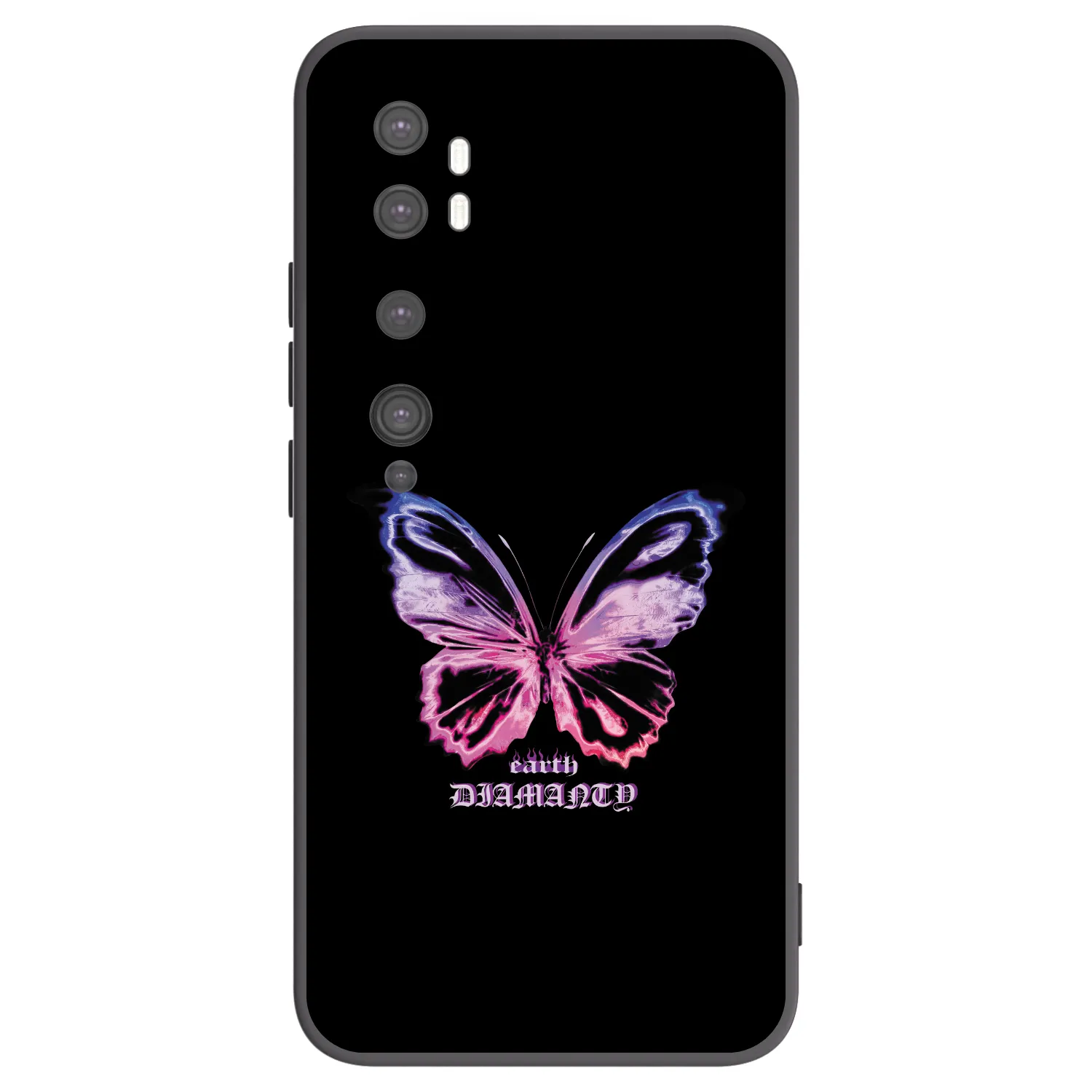 Picasee silikonski črni ovitek za Xiaomi Mi Note 10 (Pro) - Diamanty Purple
