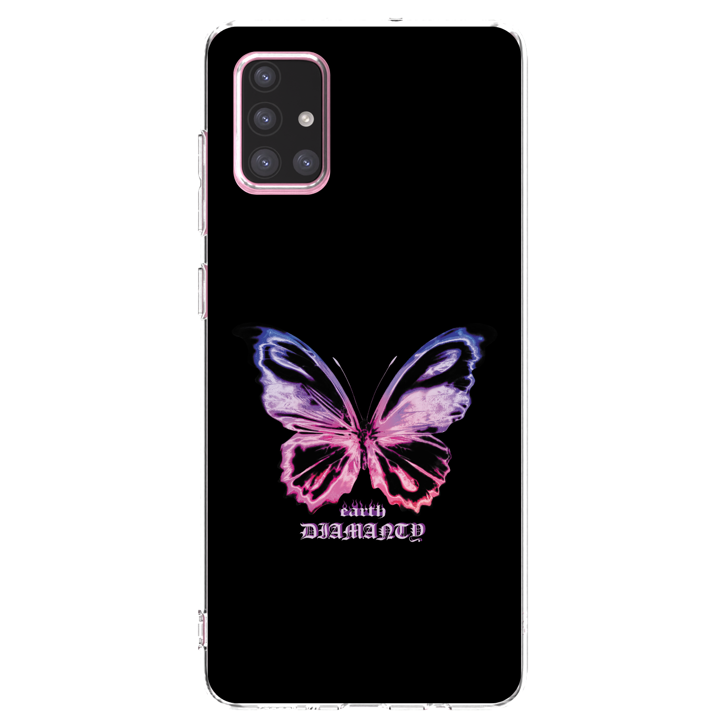 Picasee silikonski prozorni ovitek za Samsung Galaxy A71 A715F - Diamanty Purple