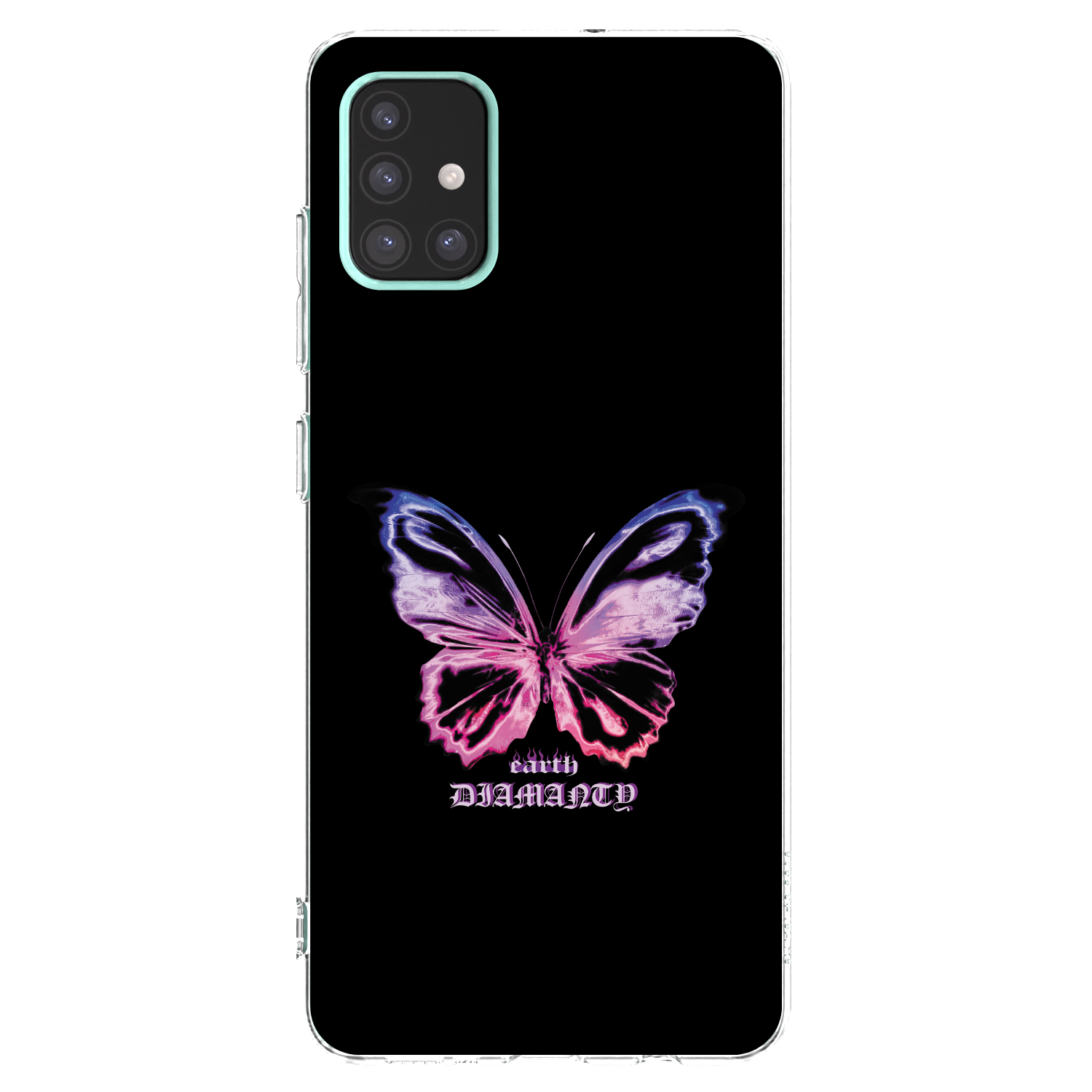 Picasee silikonski prozorni ovitek za Samsung Galaxy A51 A515F - Diamanty Purple