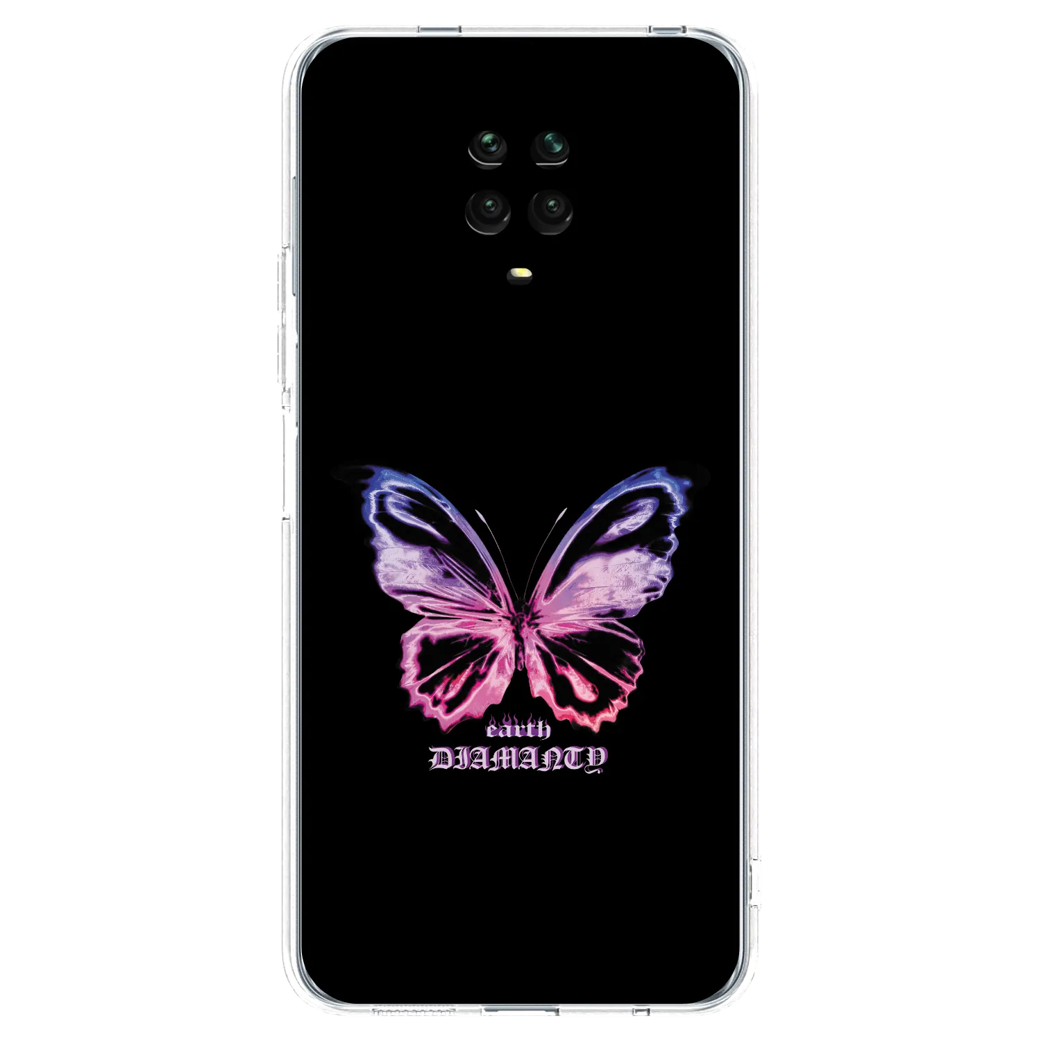 Picasee silikonski prozorni ovitek za Xiaomi Redmi Note 9 Pro - Diamanty Purple