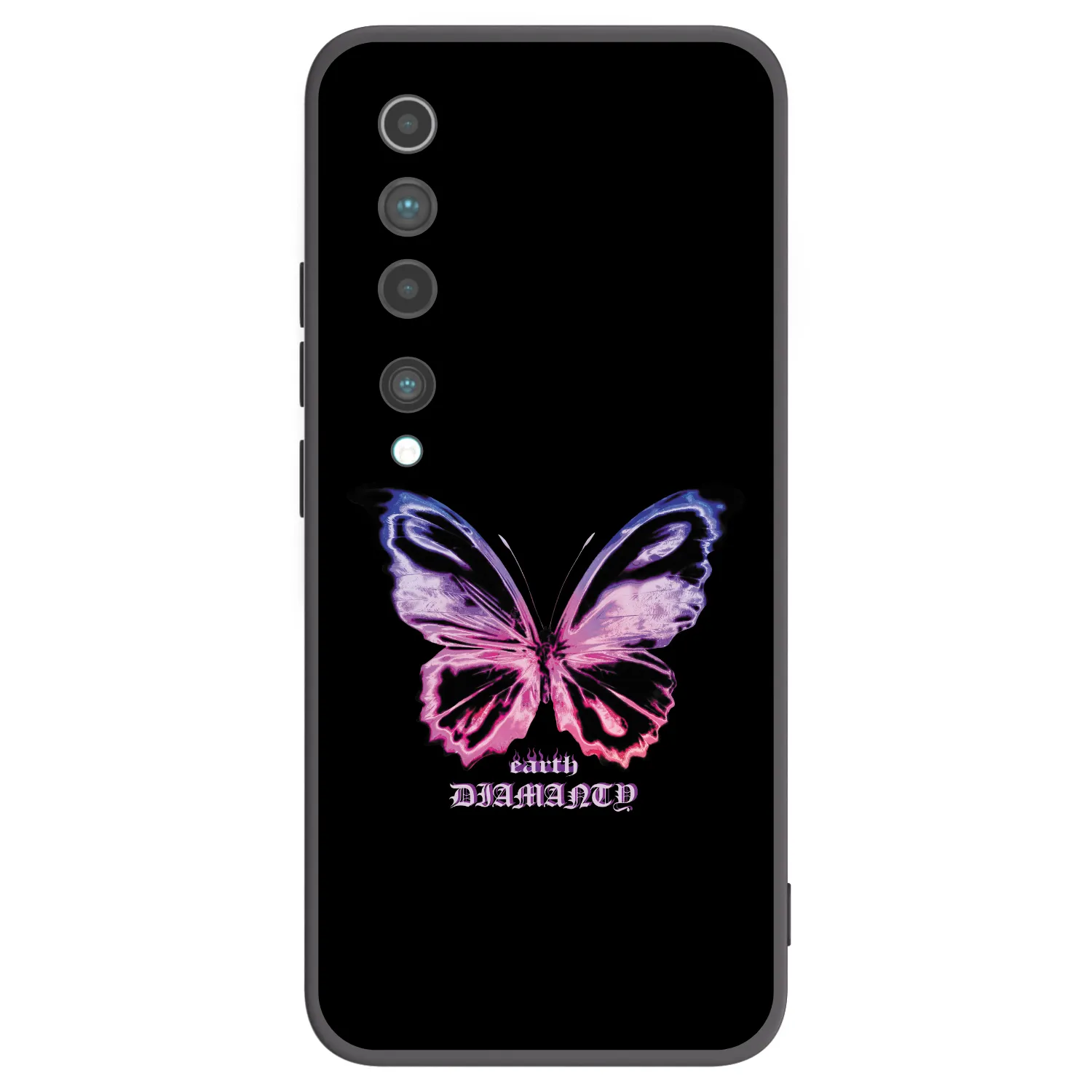 Picasee silikonski črni ovitek za Xiaomi Mi 10 - Diamanty Purple