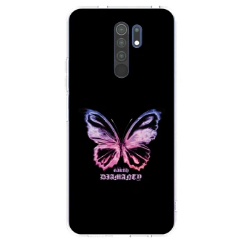 Picasee silikonski prozorni ovitek za Xiaomi Redmi 9 - Diamanty Purple