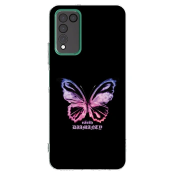 Picasee silikonski prozorni ovitek za Honor 10X Lite - Diamanty Purple
