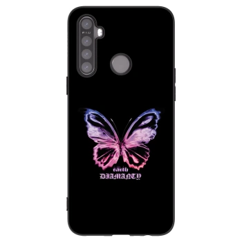 Picasee silikonski črni ovitek za Realme 5 - Diamanty Purple