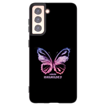 Picasee silikonski črni ovitek za Samsung Galaxy S21 5G G991B - Diamanty Purple