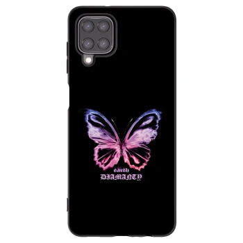 Picasee silikonski črni ovitek za Samsung Galaxy A12 A125F - Diamanty Purple
