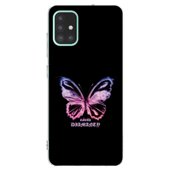 Picasee silikonski prozorni ovitek za Samsung Galaxy M31s - Diamanty Purple