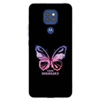 Picasee silikonski prozorni ovitek za Motorola Moto G9 Play - Diamanty Purple