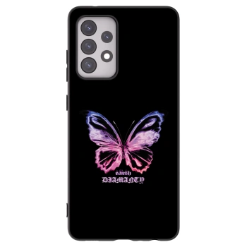 Picasee silikonski črni ovitek za Samsung Galaxy A52 5G A525F - Diamanty Purple