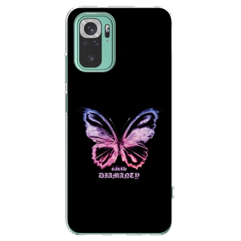 Picasee silikonski prozorni ovitek za Xiaomi Redmi Note 10 Pro - Diamanty Purple