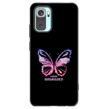 Picasee silikonski črni ovitek za Xiaomi Redmi Note 10 Pro - Diamanty Purple