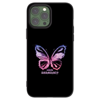 Picasee silikonski črni ovitek za Apple iPhone 13 Pro Max - Diamanty Purple