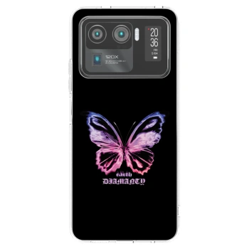 Picasee silikonski prozorni ovitek za Xiaomi Mi 11 Ultra - Diamanty Purple