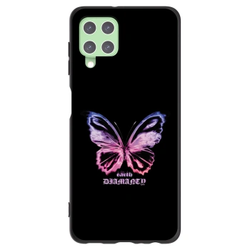 Picasee silikonski črni ovitek za Samsung Galaxy A22 A225F 4G - Diamanty Purple