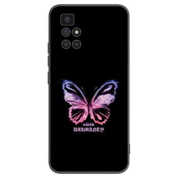Picasee silikonski črni ovitek za Xiaomi Redmi 10 - Diamanty Purple