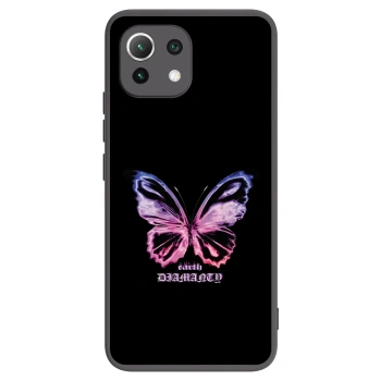 Picasee silikonski črni ovitek za Xiaomi 11 Lite 5G NE - Diamanty Purple