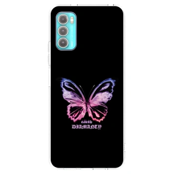Picasee silikonski prozorni ovitek za Motorola Moto G60 - Diamanty Purple