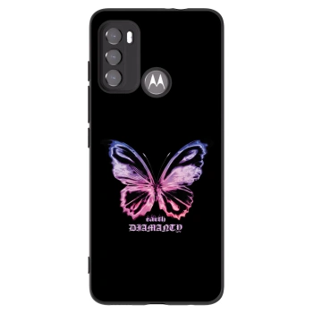 Picasee silikonski črni ovitek za Motorola Moto G60 - Diamanty Purple