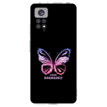 Picasee silikonski prozorni ovitek za Xiaomi Redmi Note 11S 4G - Diamanty Purple