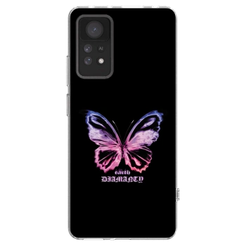 Picasee silikonski prozorni ovitek za Xiaomi Redmi Note 11 Pro 5G - Diamanty Purple