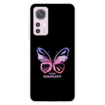 Picasee silikonski prozorni ovitek za Xiaomi 12 - Diamanty Purple