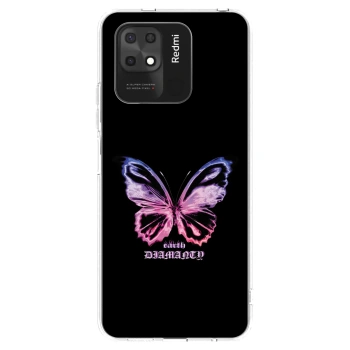 Picasee silikonski prozorni ovitek za Xiaomi Redmi 10C - Diamanty Purple