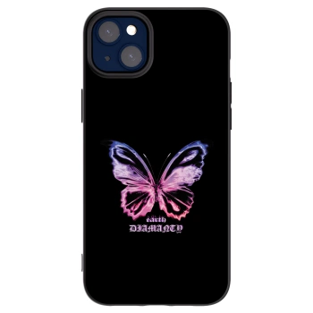 Picasee silikonski črni ovitek za Apple iPhone 14 Plus - Diamanty Purple