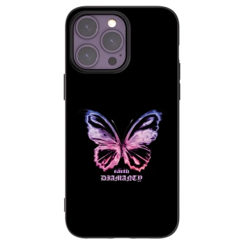 Picasee silikonski črni ovitek za Apple iPhone 14 Pro Max - Diamanty Purple