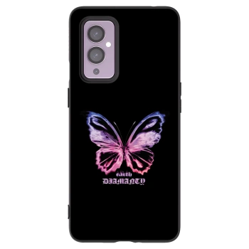 Picasee silikonski črni ovitek za OnePlus 9 - Diamanty Purple