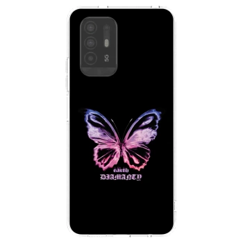 Picasee silikonski prozorni ovitek za OPPO A94 5G - Diamanty Purple