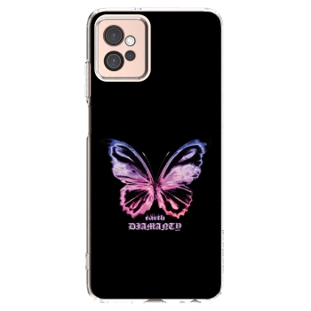 Picasee silikonski prozorni ovitek za Motorola Moto G32 - Diamanty Purple