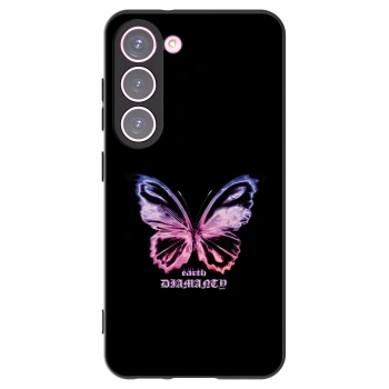 Picasee silikonski črni ovitek za Samsung Galaxy S23 5G - Diamanty Purple