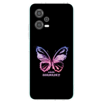Picasee silikonski prozorni ovitek za Xiaomi Poco X5 - Diamanty Purple