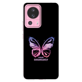 Picasee silikonski prozorni ovitek za Xiaomi 13 Lite - Diamanty Purple