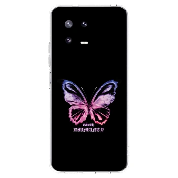 Picasee silikonski prozorni ovitek za Xiaomi 13 Pro - Diamanty Purple