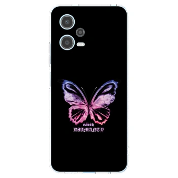 Picasee silikonski prozorni ovitek za Xiaomi Redmi Note 12 5G - Diamanty Purple