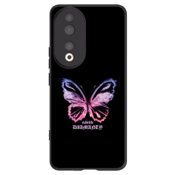 Picasee silikonski črni ovitek za Honor 90 5G - Diamanty Purple
