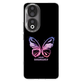 Picasee silikonski prozorni ovitek za Honor 90 5G - Diamanty Purple