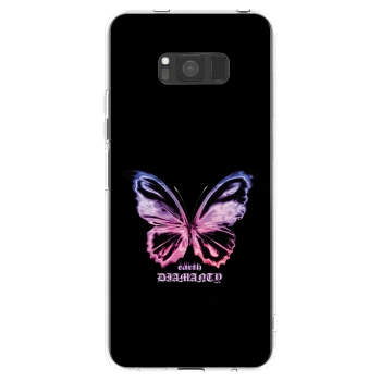 Picasee silikonski prozorni ovitek za Samsung Galaxy S8 G950F - Diamanty Purple