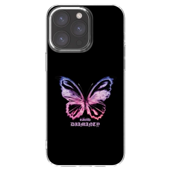 Picasee silikonski prozorni ovitek za Apple iPhone 15 Pro Max - Diamanty Purple