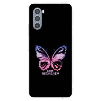 Picasee silikonski prozorni ovitek za Motorola Moto G62 - Diamanty Purple