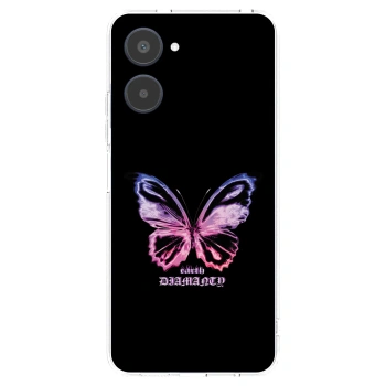 Picasee silikonski prozorni ovitek za Realme 10 4G - Diamanty Purple