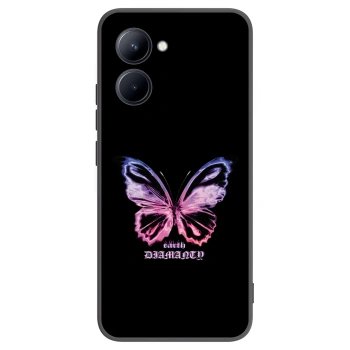 Picasee silikonski črni ovitek za Realme C33 (2023) - Diamanty Purple