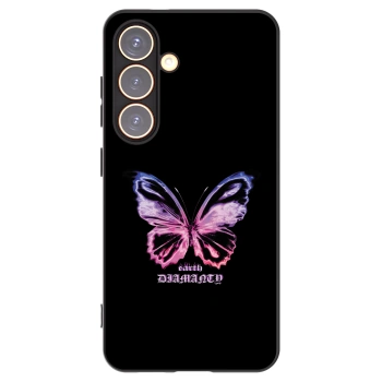 Picasee silikonski črni ovitek za Samsung Galaxy S24 S921B 5G - Diamanty Purple