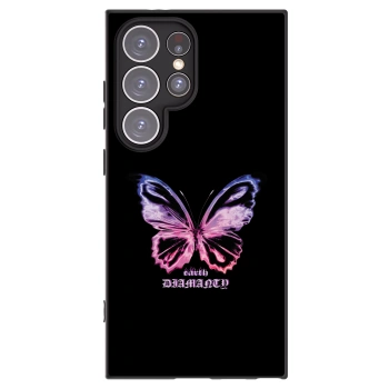 Picasee silikonski črni ovitek za Samsung Galaxy S24 Ultra S928B 5G - Diamanty Purple