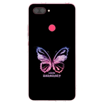 Picasee silikonski prozorni ovitek za Xiaomi Mi 8 Lite - Diamanty Purple