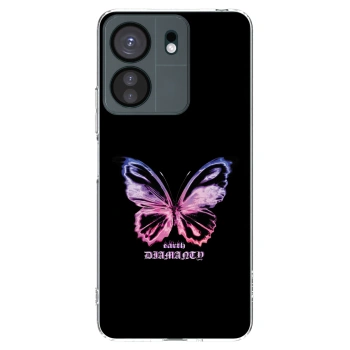 Picasee silikonski prozorni ovitek za Xiaomi Redmi 13C 4G - Diamanty Purple